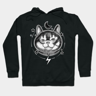 Cats space cat dotwork Hoodie